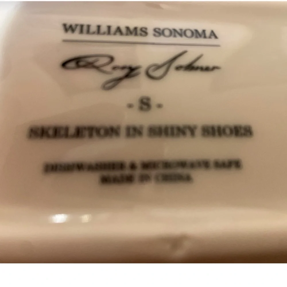 Williams Sonoma “S” skeleton serving trinket mail etc tray